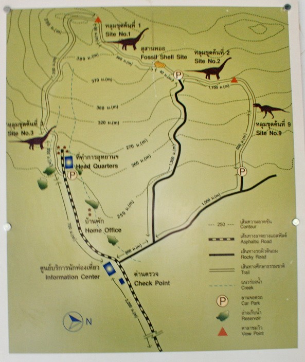 แผนที่การเดินทางในอุทยาน