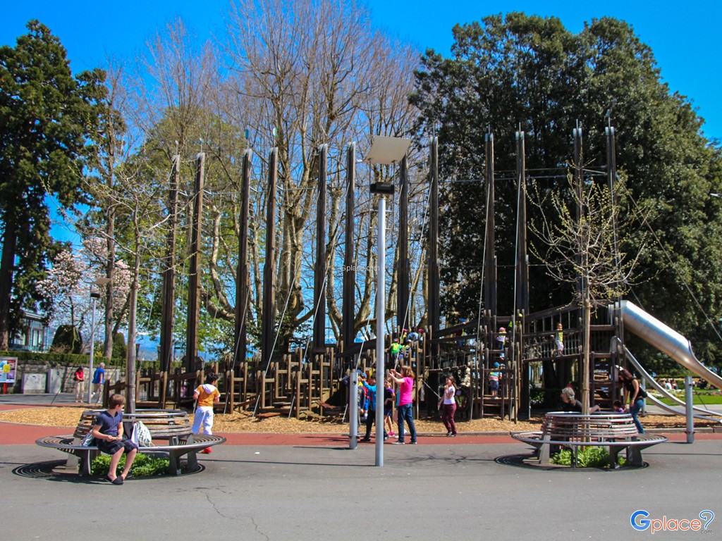 You will find Port in front of you and lefthand side is child's playground.