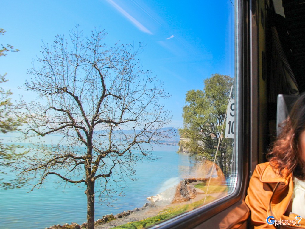 Departed  from Zermatt, going to Montreux by a train.  Coming close to Geneva Lake, under Montreux riveria which covers Montreux, Vevy and Lavaux.  When passing Chateau de Chillon, you would be prepared to drop at Montreux Train Station.