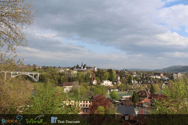 View Point of Bern Old Town behind Parliament Building