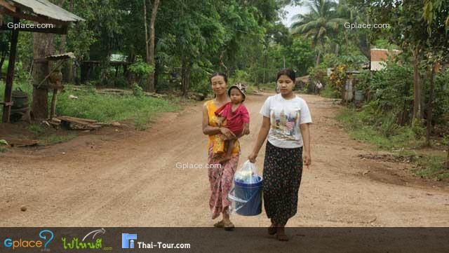 หมู่บ้านชาวมอญในประเทศพม่า ชายแดนด่านเจดีย์สามองค์
