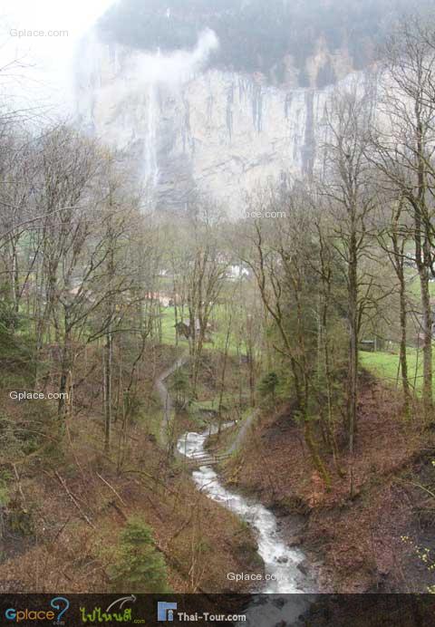 Here is the stream from Staubbach Falls.