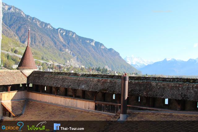 on the top of the castle - Chillon