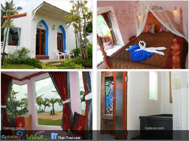 ห้อง Beach Front Villa ที่อยู่ติดหน้าหาด สามารถมองเห็นทะเลได้จนเบื่อ เช้า สาย บ่าย เย็น หรือแม้กระทั่งก่อนนอน