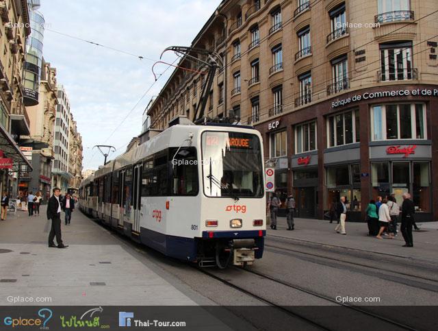 Only tram can run on the road, no car.