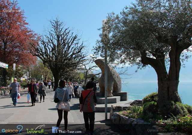 walking street beside the lake