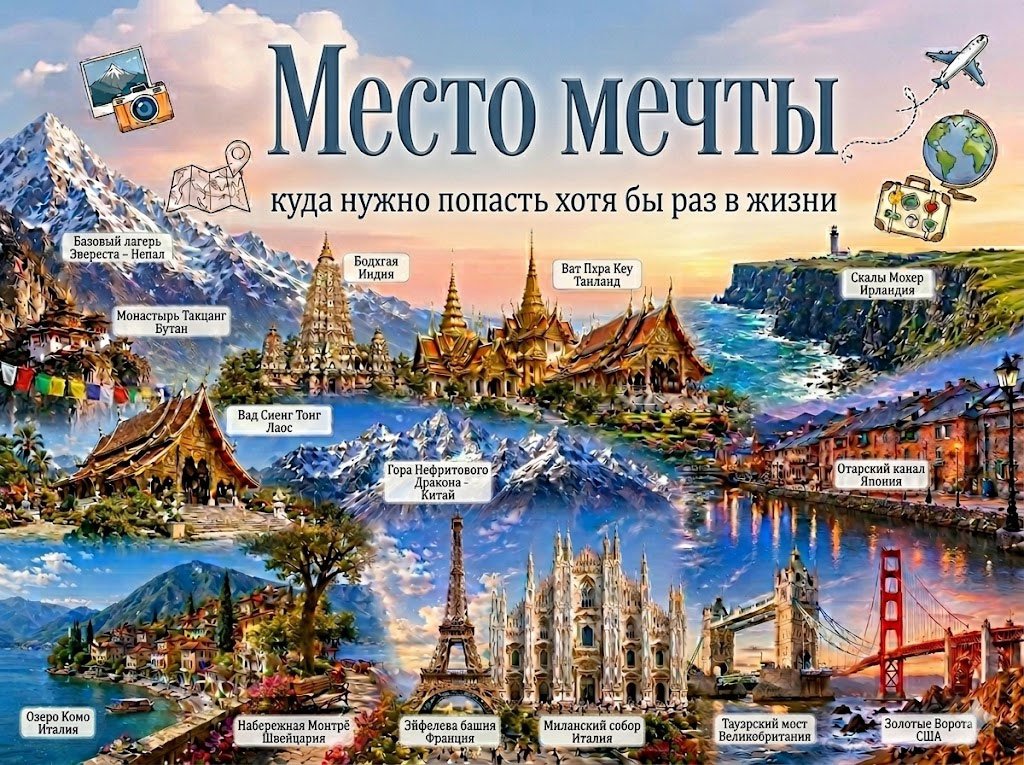 Место мечты, куда нужно попасть хотя бы раз в жизн