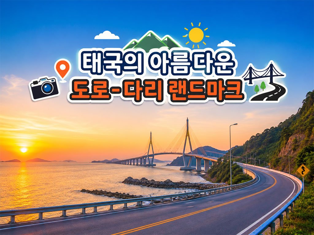 태국의 아름다운 도로-다리 랜드마크
