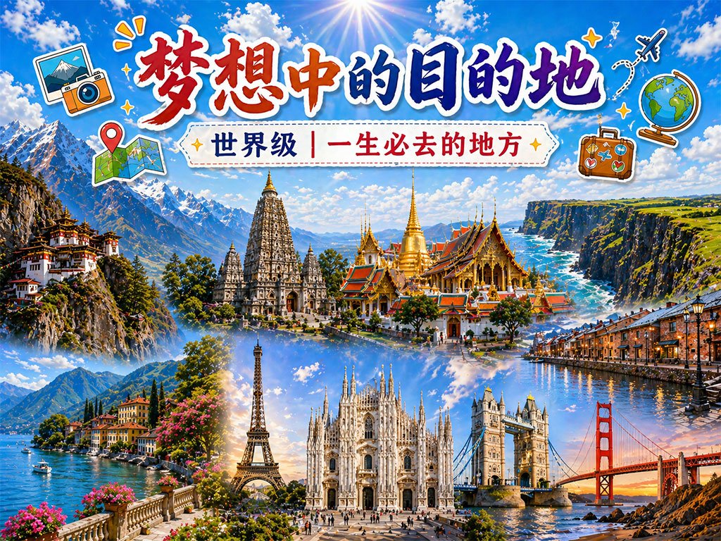 梦想中的目的地，一生必须去一次