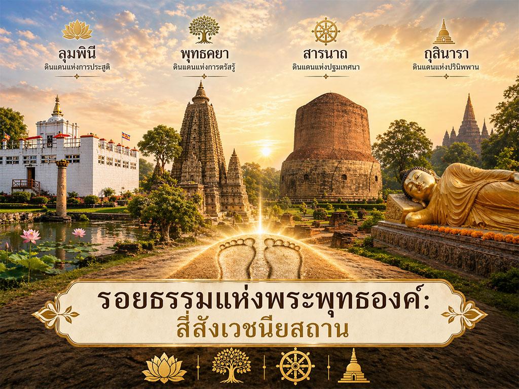 สี่สังเวชนียสถาน-รอยธรรมแห่งพระพุทธองค์
