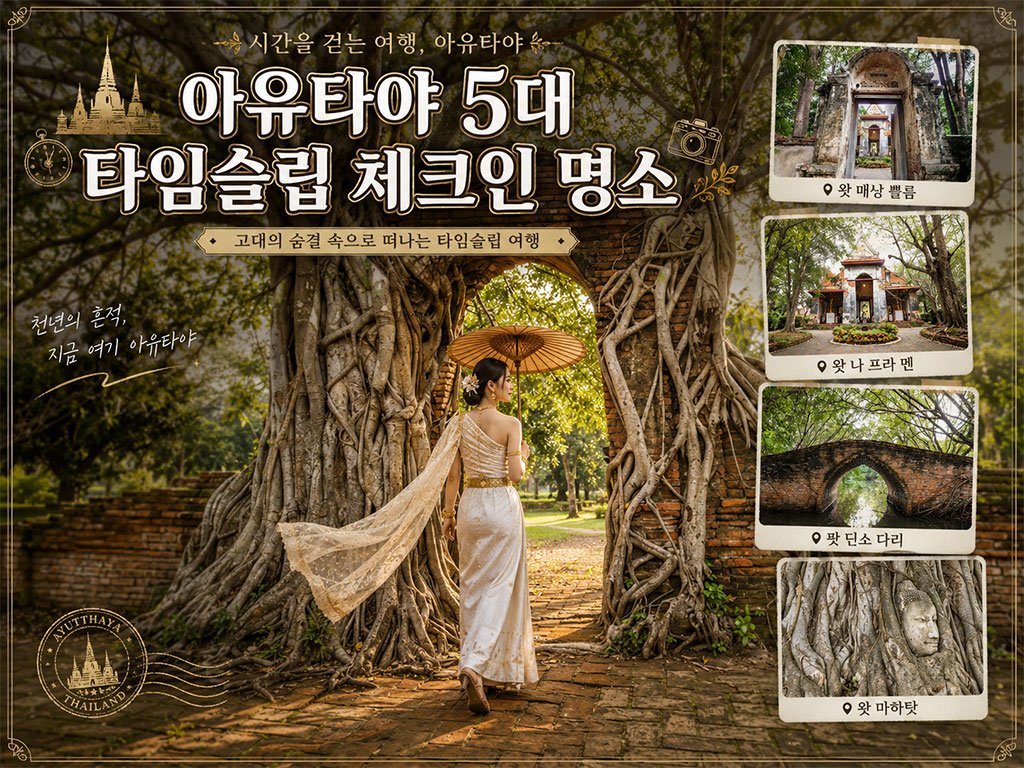 아유타야 5대 타임슬립 체크인 명소