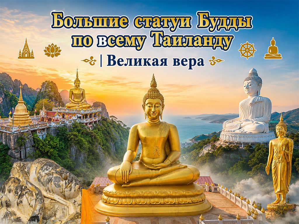Большие статуи Будды по всему Таиланду