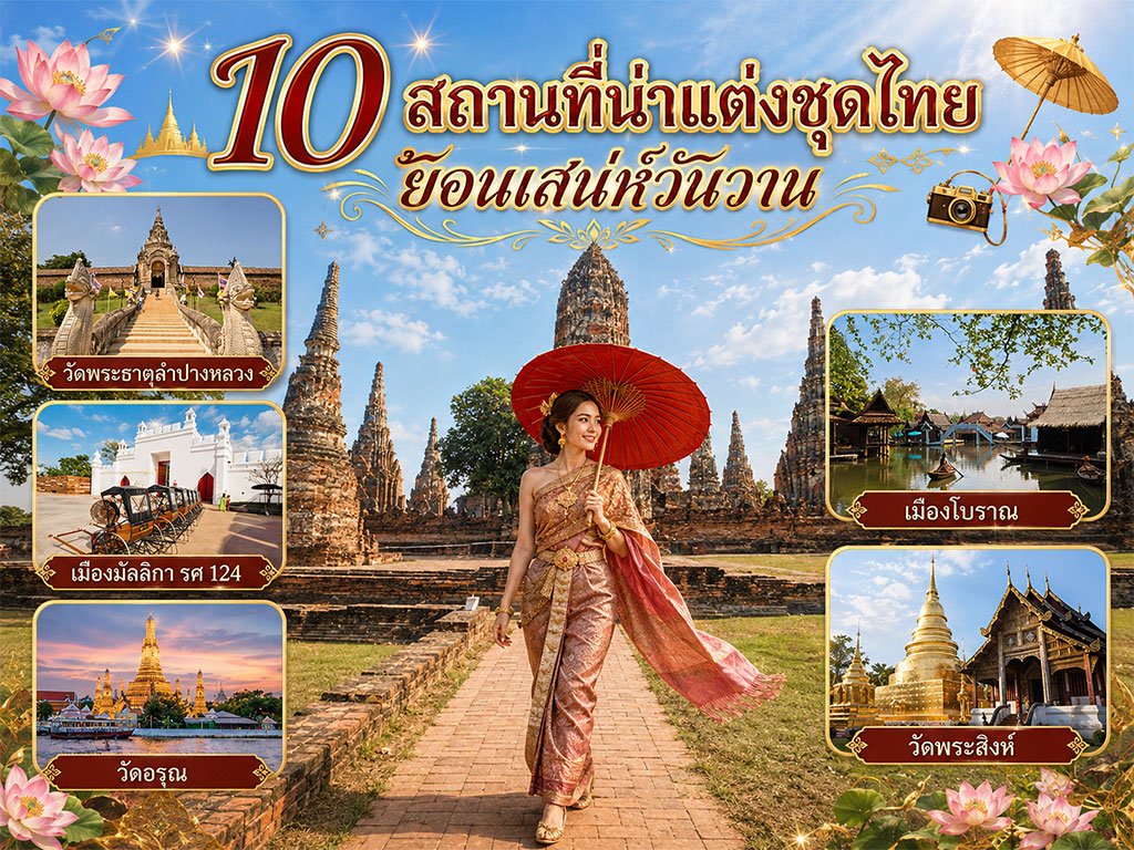 10 สถานที่น่าแต่งชุดไทย ย้อนเสน่ห์วันวาน