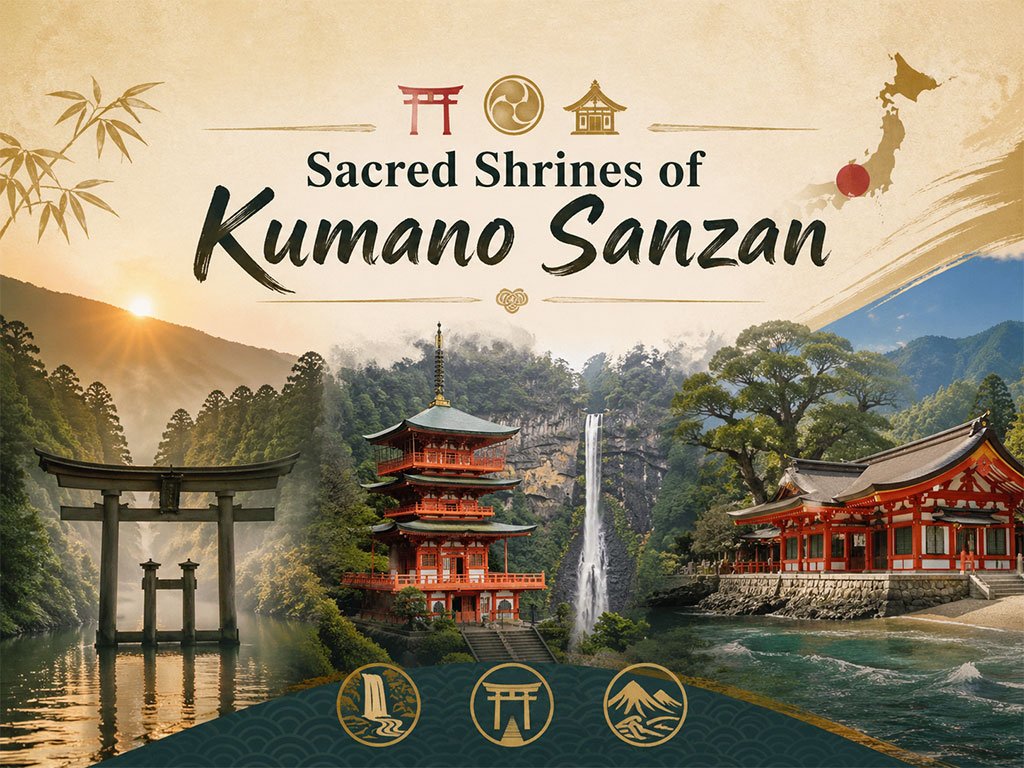 De heliga helgedomarna i Kumano Sanzan