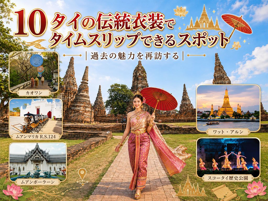 10 タイの伝統衣装でタイムスリップできるスポット