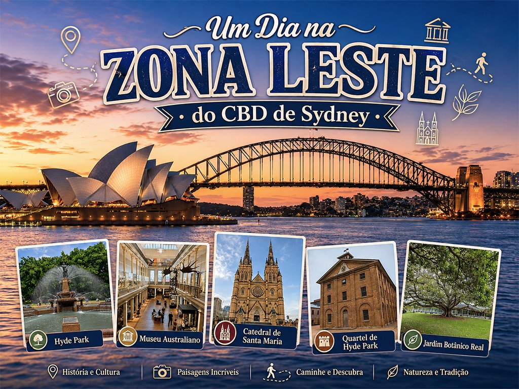 Um Dia na Zona Leste do CBD de Sydney