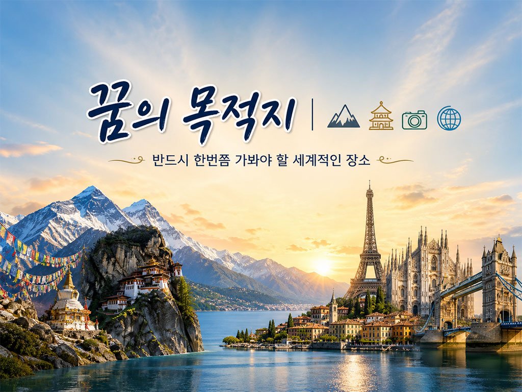 인생에 한 번은 꼭 가봐야 할 꿈의 목적지