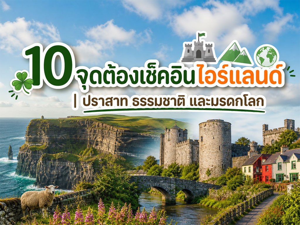 10 จุดต้องเช็คอินไอร์แลนด์