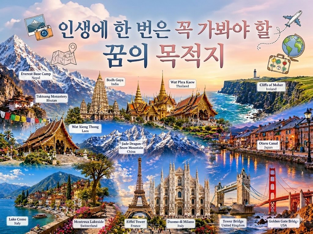 인생에 한 번은 꼭 가봐야 할 꿈의 목적지